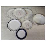 9" Bowl & 6 Assorted Plates