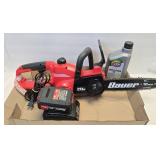 (A) Bauer 10" 20 Volt Chainsaw w/ 1 Battery,