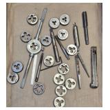 (A) Assorted Taps, Dies, Feeler Guages &