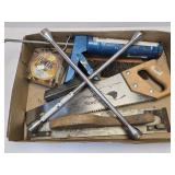 (W) Lug Wrench, Hand Saw, Caulk Gun & more