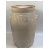 (E) 3 Gallon Stoneware Churn