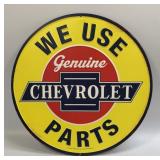 (E) Metal Sign We Use Genuine Chevrolet Parts 12ï¿½