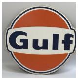 (E) Metal Sign Gulf 12ï¿½ X 12.5ï¿½