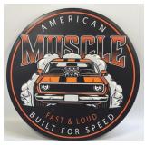 (E) Metal Sign American Muscle 12ï¿½
