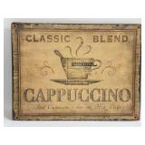 (E) Metal Sign Classic Blend Cappuccino 10.5ï¿½ X