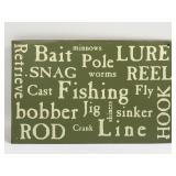 (E) Metal Sign Fishing 12.5ï¿½ X 8ï¿½