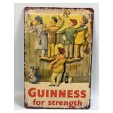 (E) Metal Sign Guinness for strength 12ï¿½ X 8ï¿½