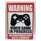 (E) Metal Sign Warning 8.25ï¿½ X 11.5ï¿½