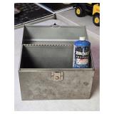 Metal File Box w/ Propane Tank & Tools