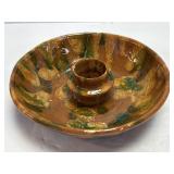 (B) Artist Signed Pottery Candle Holder 6ï¿½