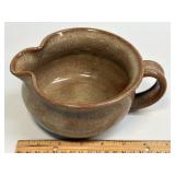 (B) Handmade Pottery Gravy Boat/Pitcher Speckled