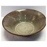 (B) Signed Hand Thrown Pottery Bowl 9.25ï¿½