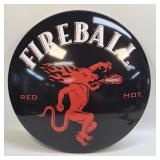 (E) Metal Sign Fireball 15ï¿½ Button