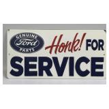 (E) Metal Sign Genuine Ford Parts Honk For