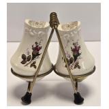 (G) Salt & Pepper Shakers As Pictured- Roses on