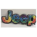 (E) Metal Sign Tye Dye Jeep 19ï¿½ X 8ï¿½