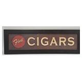 (E) Vintage Style Framed Cigar Glass Sign 5ï¿½ X