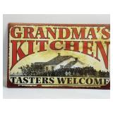 (E) Metal Sign Grandmaï¿½s Kitchen 10ï¿½ X 16ï¿½