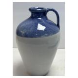 (B) Handmade Stoneware Jug Signed 8ï¿½ Tall