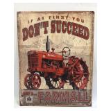 (E) Metal Sign If At First You Donï¿½t Succeed