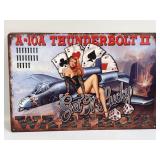 (E) Metal Sign A-10A Thunderbolt II  11.5ï¿½ X