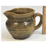 (C) Handmade Pottery Miniature Pitcher Signed
