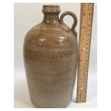 (C) Handmade Pottery Jug Signed Speckled Glaze