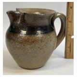 (C) Handmade Pottery Miniature Pitcher Signed