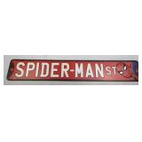 (E) Metal Sign Spider Man St  20ï¿½ X 3.33ï¿½