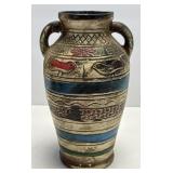 (B) Vintage Rustic MCM Double Handled Vase
