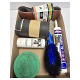 (A) Sandpaper,  Brush, Caulk & more
