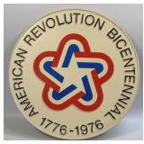 (E) Plastic Sign American Revolution Bicentennial