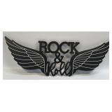 (E) Masonite Sign Rock & Roll 21.25ï¿½ X 7.25ï¿½
