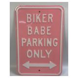 (E) Heavy Metal Sign Andy Rooney Biker Babe