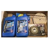 (A) Motor Oil, Wire Wheel, Buffing Wheel, Drill