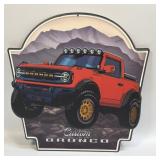 (E) Metal Sign Custom Bronco 12ï¿½ X 12ï¿½