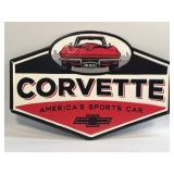(E) Metal Sign Corvette 11ï¿½ X 16ï¿½