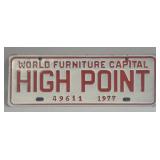 (C) 1977 High Point License Plate