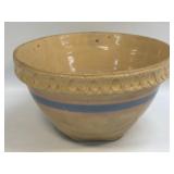 (C) Early Yellow Ware McCoy Mixing Bowl Pink Blue