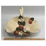(B) Handmade Ceramic Basket With Twisted Handle