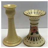 (B) 2 Pc Candle Holders (Blemishes Pictured)