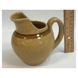 (C) Handmade Pottery Miniature Pitcher With Brown