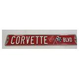 (E) Metal Sign Corvette BLVD 20ï¿½ X 3.38ï¿½
