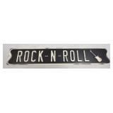 (E) Metal Sign Rock-N-Roll 20ï¿½ X 3ï¿½