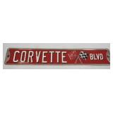 (E) Metal Sign Corvette BLVD 20ï¿½ X 3.38ï¿½