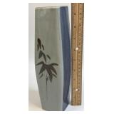 (B) Vintage MCM Ceramic Vase With Hand Painted