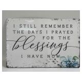(E) Metal Sign Blessings 8ï¿½ X 11.75ï¿½