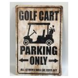 (E) Metal Sign Golf Cart Parking 12ï¿½ X 8ï¿½