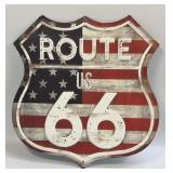 (E) Metal Sign Route US 66 10.5ï¿½ X 10ï¿½
