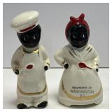 (B) Salt and Pepper Shakers Souvenir of